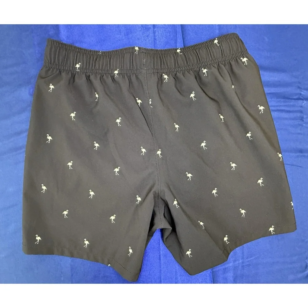 Hollister Men's XS Board Shorts Swim Trunks Navy White Flamingo 4-Way Stretch